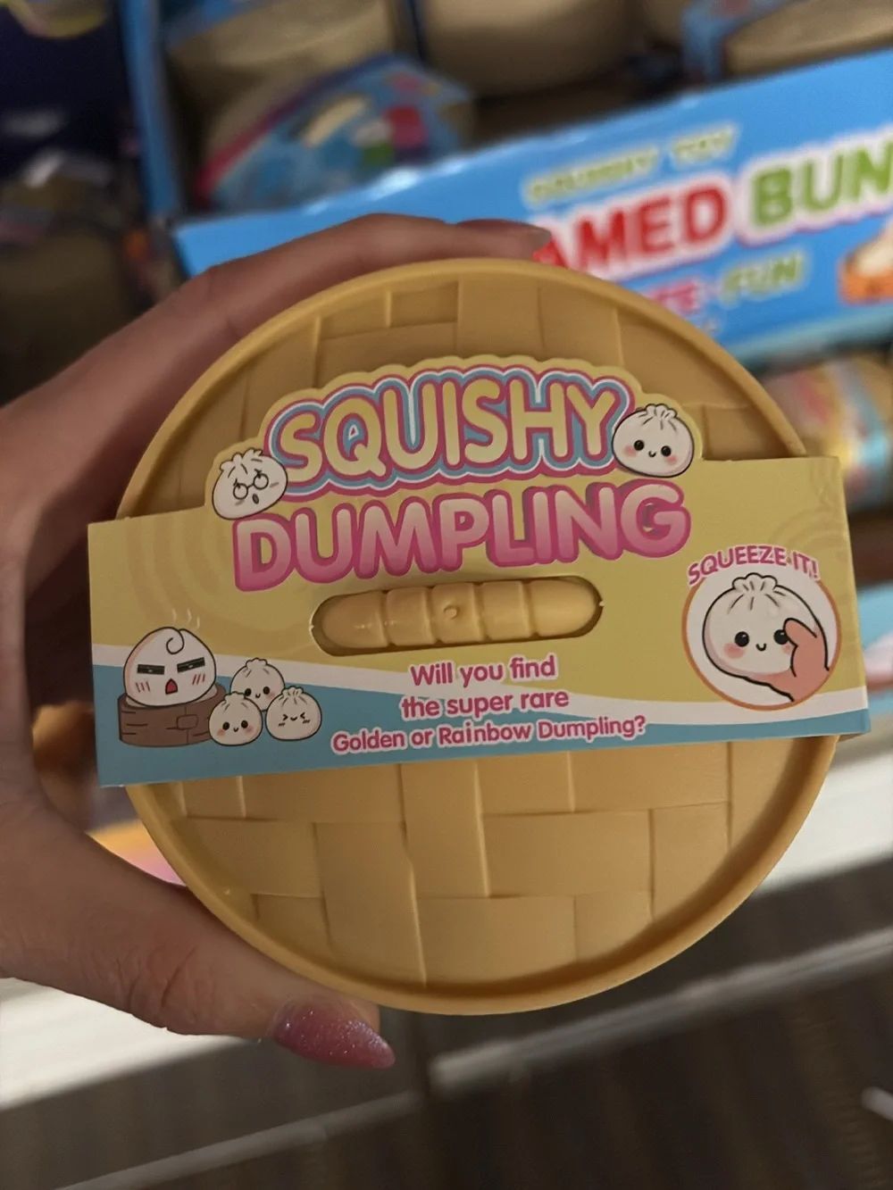Squishy Dumpling Squeeze Toy - Yellow